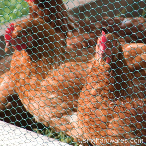 Filo di pollo rivestito in plastica in plastica in plastica a filo di pollo reti da 3/4 pollici in rete per pollaio